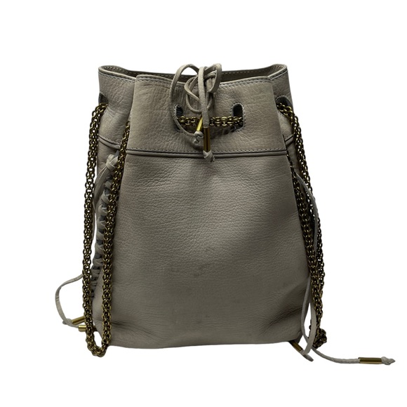 Jerome Dreyfuss | Gary Bucket Bag in Gray Nubuck Leather/Gold - Picture 13 of 13